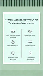 4-In-1 Pet Grooming Care Set 4 Different Blades Dog Trimmer Low Noise Pet Clippers Rechargeable Cordless Safe Pet Hair Shaver