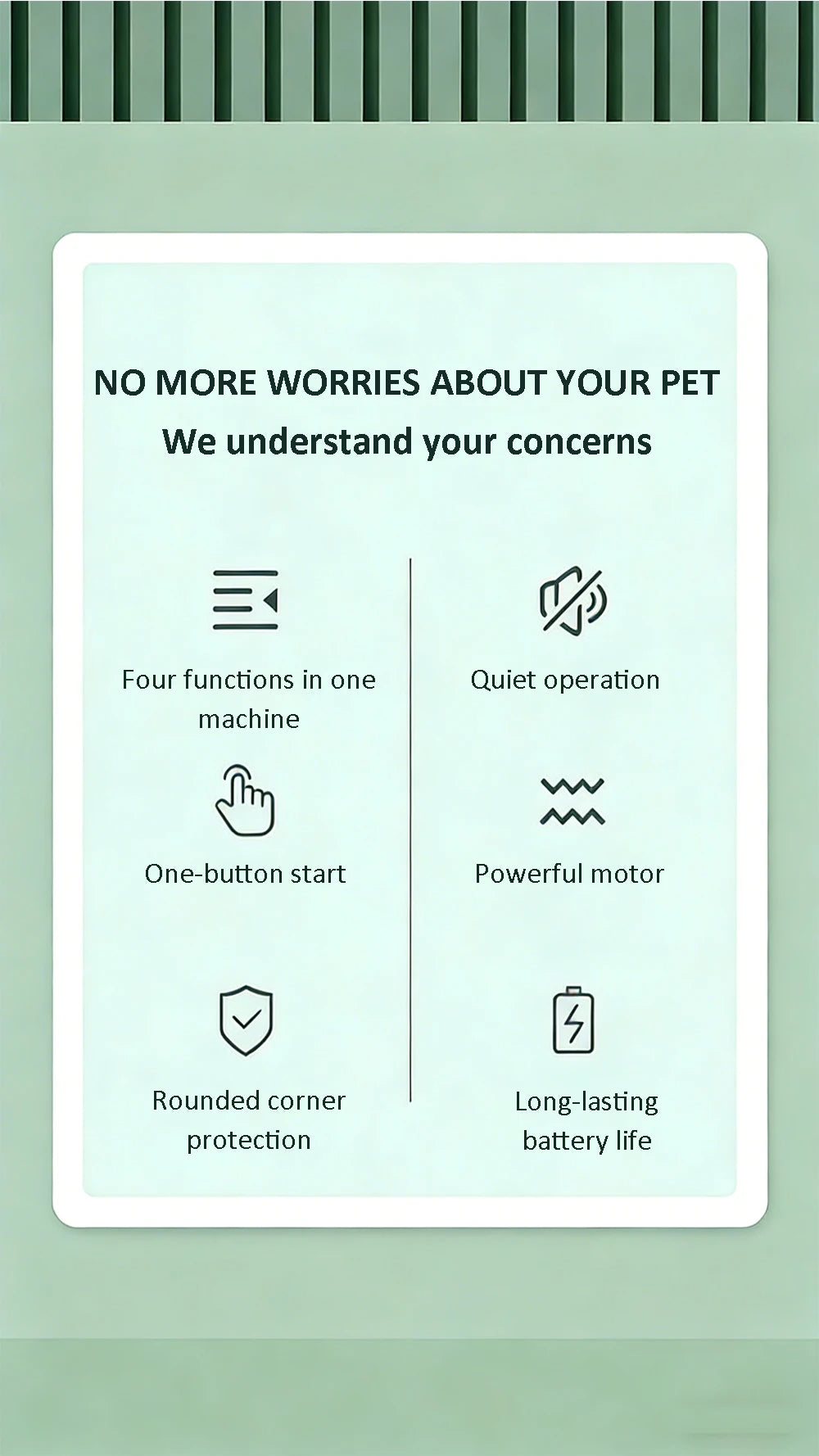 4-In-1 Pet Grooming Care Set 4 Different Blades Dog Trimmer Low Noise Pet Clippers Rechargeable Cordless Safe Pet Hair Shaver