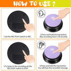 4/8/11PCS Dog Squeak Toys Voice Recording Button Dog Buttons For Communication Dog Toys Buzzer 30 Second Funny Dog Accessories
