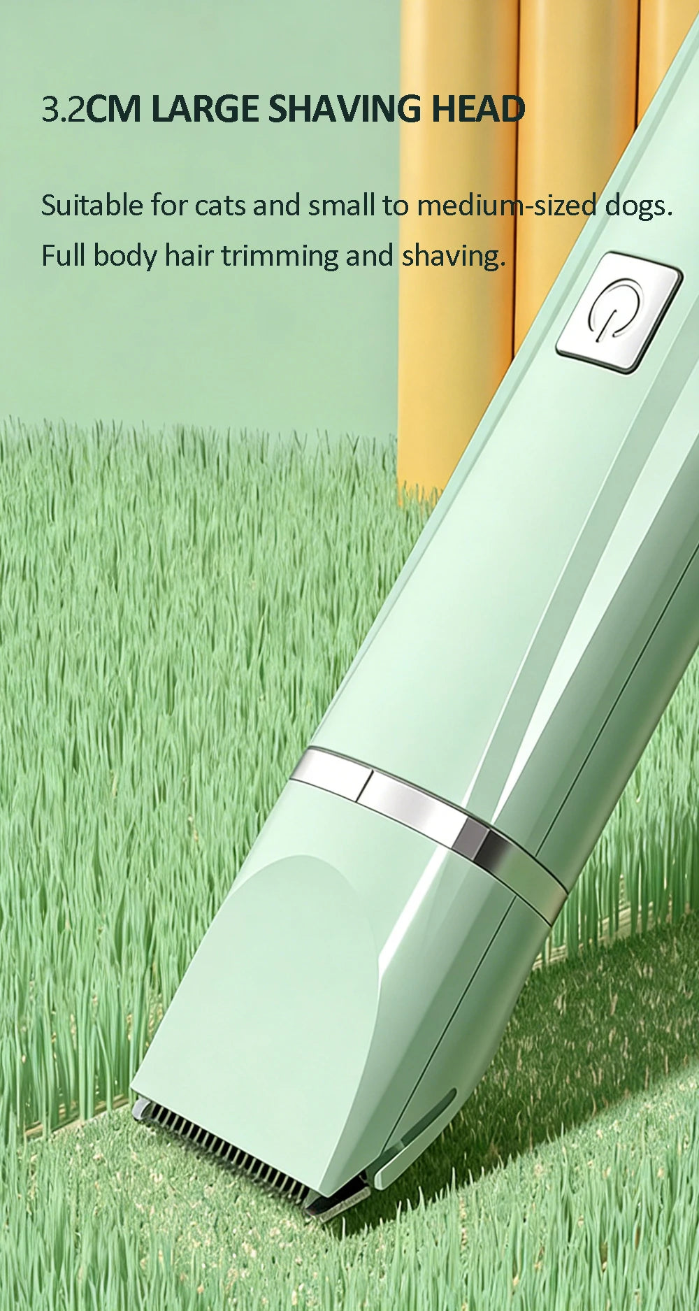 4-In-1 Pet Grooming Care Set 4 Different Blades Dog Trimmer Low Noise Pet Clippers Rechargeable Cordless Safe Pet Hair Shaver