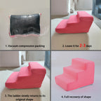 Pet 2/3 Steps High Density Foam Dog Secure Stairs Ramps Non-Slip Pet Steps for Older Dogs Pet with Joint Pain Sofa Bed Ladder