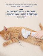 Multi-functional Dog Grooming Hair Comb Dryer 2-In-1 Electric Fur Blower Cleaning Brusher 3 Gears Adjustable Pet Product EU Plug