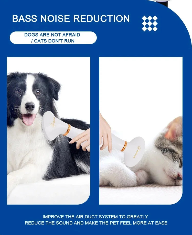 Multi-functional Dog Grooming Hair Comb Dryer 2-In-1 Electric Fur Blower Cleaning Brusher 3 Gears Adjustable Pet Product EU Plug