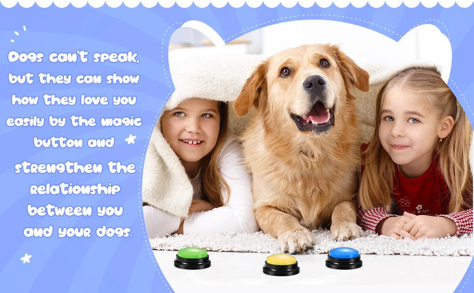 4/8/11PCS Dog Squeak Toys Voice Recording Button Dog Buttons For Communication Dog Toys Buzzer 30 Second Funny Dog Accessories